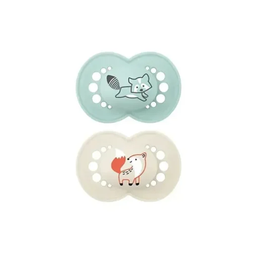 MaM Original Matte Chupeta 2 Pacote Cinza e Bege 6+M