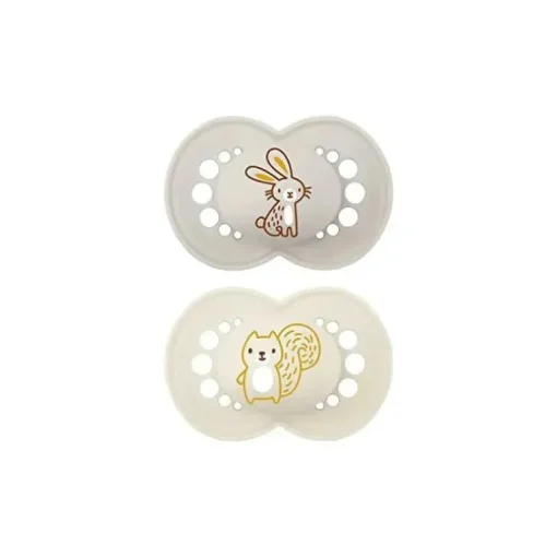 MaM Original Matte Chupeta 2 Pacote Cinza e Bege 16+M