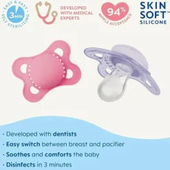 MaM Original Matte chupeta para bebê 2 pacote menina 0-6M