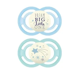 Mam 2-Pack 6+ Meses Perfect Night Chupeta - Azul