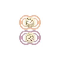 Mam 2-Pack 6+ Meses Perfect Night Chupeta - Rosa/Roxo