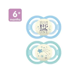 Mam 2-Pack 6+ Meses Perfect Night Chupeta - Azul