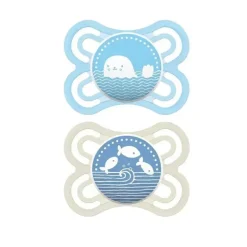 MAM 2-Pack 0-6M Perfect Chupeta - Azul