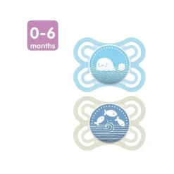 MAM 2-Pack 0-6M Perfect Chupeta - Azul