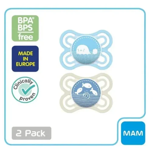 MAM 2-Pack 0-6M Perfect Chupeta - Azul