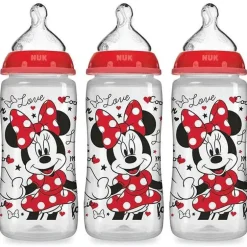Mamadeira Nuk Smooth Flow Minnie Mouse 10 oz 3 unidades