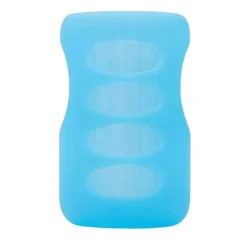 Manga de garrafa de vidro de pescoço largo Dr Brown 9 onças - azul