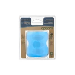 Manga de garrafa de vidro de pescoço largo Dr. Brown, azul, 5 onças
