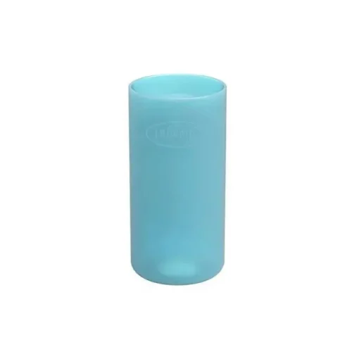 Manga estreita para garrafa de vidro de 8 onças / 250 ml do Dr. Brown | Manga de mamadeira 100% silicone - azul