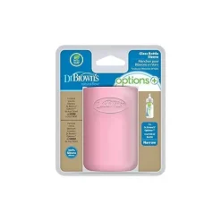 Manga estreita para garrafa de vidro Dr. Brown's 4 oz/120 ml - rosa claro