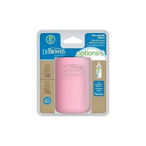 Manga estreita para garrafa de vidro Dr. Brown's 4 oz/120 ml - rosa claro