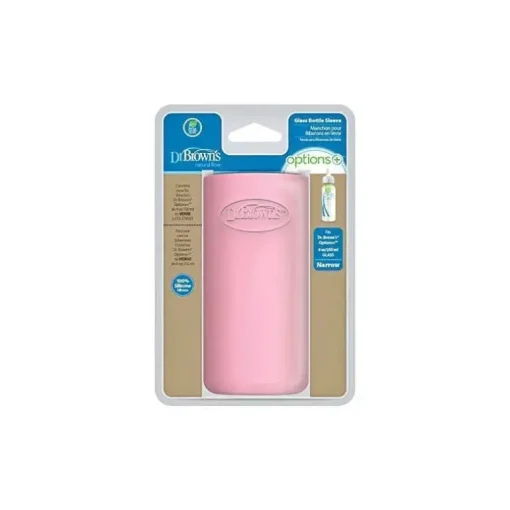 Manga para mamadeira de vidro estreito Dr. Brown's 8 onças / 250 ml - rosa claro