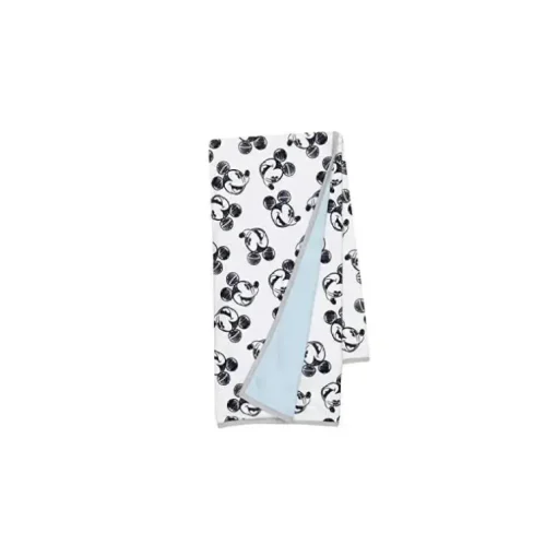 Manta de bebê do Mickey Mouse Lambs &amp; Ivy preto e branco