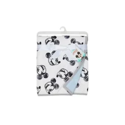 Manta de bebê do Mickey Mouse Lambs &amp; Ivy preto e branco