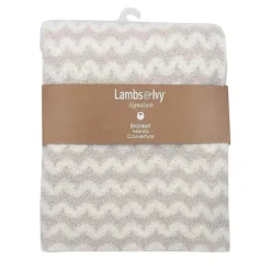 Manta de bebê macia Chevron Chenille Lambs &amp; Ivy