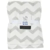 Manta de lã coral Rose Textiles - Chevron cinza