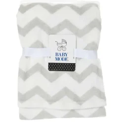 Manta de lã coral Rose Textiles - Chevron cinza