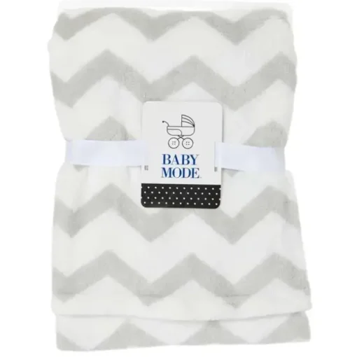 Manta de lã coral Rose Textiles - Chevron cinza