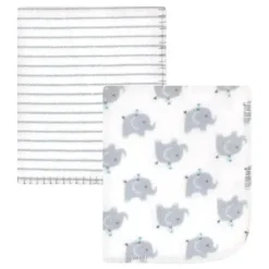 Manta de lã estampada Baby Vision 2 unidades, elefantes