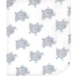 Manta de lã estampada Baby Vision 2 unidades, elefantes