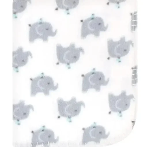 Manta de lã estampada Baby Vision 2 unidades, elefantes