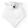 Manta de segurança de pelúcia de pelúcia rosa bebê urso têxtil branco