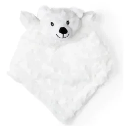 Manta de segurança de pelúcia de pelúcia rosa bebê urso têxtil branco