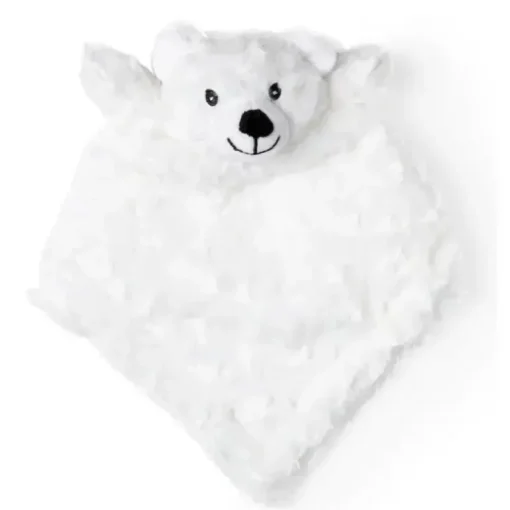 Manta de segurança de pelúcia de pelúcia rosa bebê urso têxtil branco