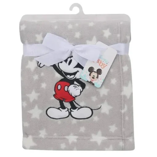 Manta para bebê de lã macia Lambs &amp; Ivy, Mickey Mouse