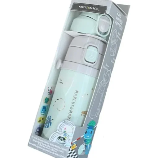 Marcus & Marcus - Straw & Spout Insulated Water Bottle, Olive Green