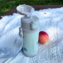 Marcus & Marcus - Straw & Spout Insulated Water Bottle, Olive Green