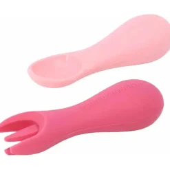 Marcus &amp; Marcus - Conjunto de colher e garfo de silicone para palma da mão, Pokey
