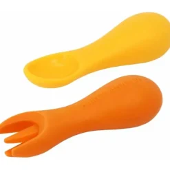 Marcus &amp; Marcus - Conjunto de colher e garfo de silicone, Lola