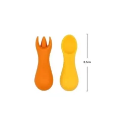 Marcus &amp; Marcus - Conjunto de colher e garfo de silicone, Lola