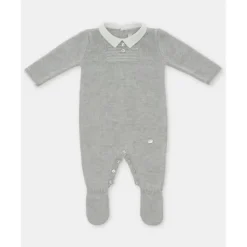 Martin Aranda - Baby Boy Long Romper With Feet Glace, Light Blue