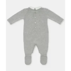 Martin Aranda - Baby Boy Long Romper With Feet Glace, Light Blue