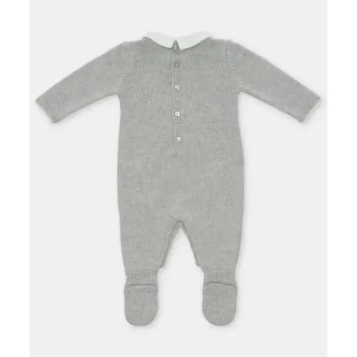 Martin Aranda - Baby Boy Long Romper With Feet Glace, Light Blue