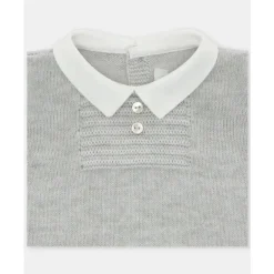 Martin Aranda - Baby Boy Long Romper With Feet Glace, Light Blue