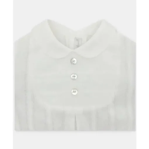 Martin Aranda - Baby Boy Set Shirt & Boys Shorts With Suspenders Tenerezza, Ivory