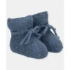 Martin Aranda - Baby Girl Knit Booties Garden, Rosa Palo