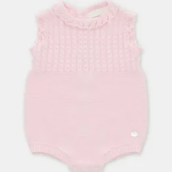 Martin Aranda - Baby Girl Short Knit Romper Airola, Lavanda