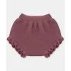 Martin Aranda - Baby Girl Separate Knit Bloomer Plum, Light Pink