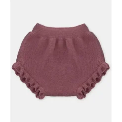 Martin Aranda - Baby Girl Separate Knit Bloomer Plum, Light Pink