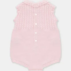 Martin Aranda - Baby Girl Short Knit Romper Airola, Lavanda