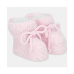 Martin Aranda - Botinhas de Bebê Malha Chiara, Rosa Pastel
