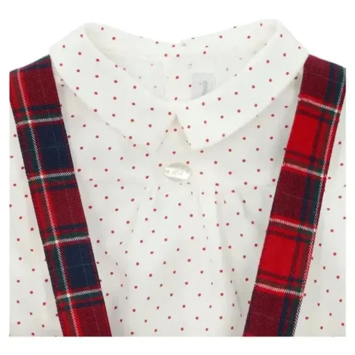 Martin Aranda - Conjunto Camisa e Bloomer Woven Boy Natale, Vermelho/Branco