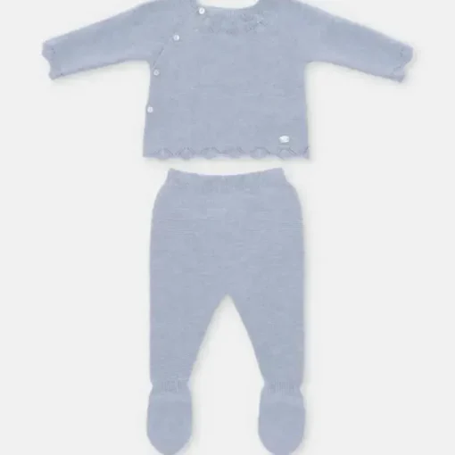 Martin Aranda - Conjunto Take Me Home Suéter e Leggings Malha Nel Blu, Branco