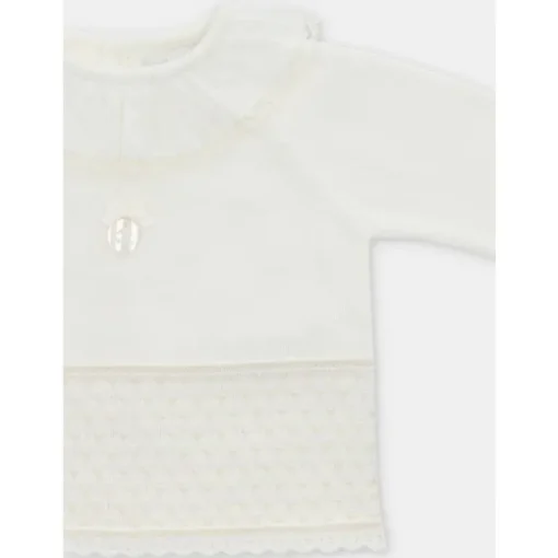 Martin Aranda - 2Pk Set Sweater & Leggings Knit Albi, Blanco Roto