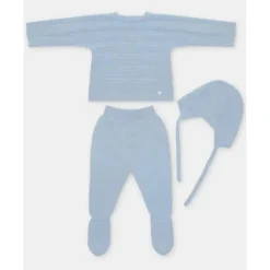 Martin Aranda - Take Me Home Set Sweater, Leggings & Bonnet Dolcezza, Light Blue