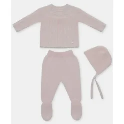 Martin Aranda - Take Me Home Set Sweater, Leggings & Bonnet Dolcezza, Light Pink